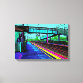 Tile Hill järnvägsstation Pop Art-stil Canvastryck
