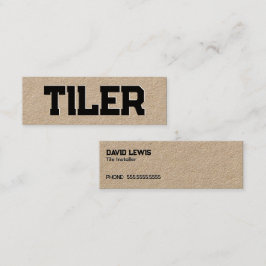 Tile Installer Tiler Mini Visitkort
