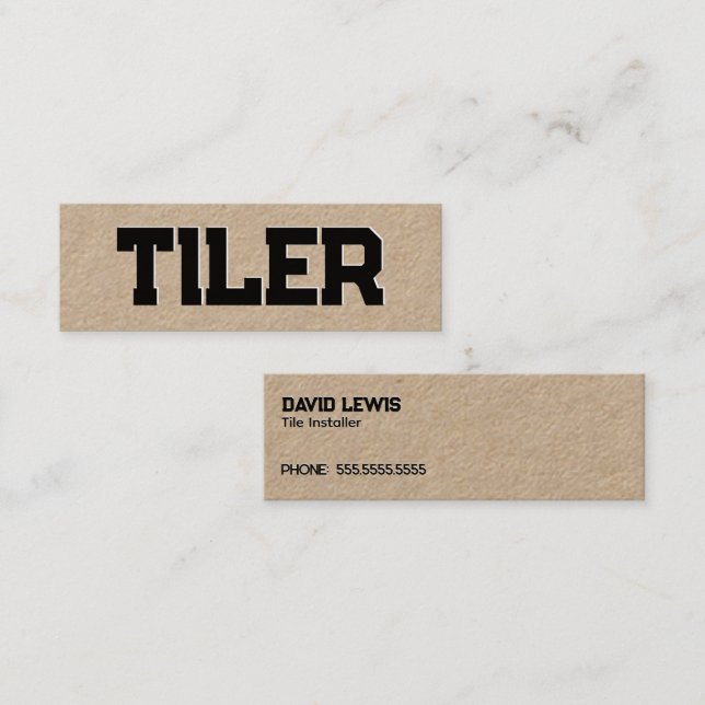 Tile Installer Tiler Mini Visitkort (Fram/baksida)