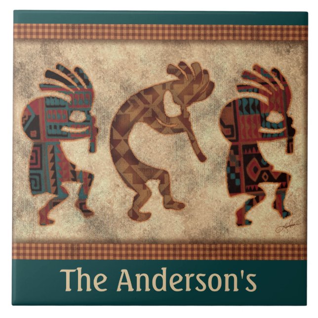 Tile Kokopelli Personlig Kakelplatta (Framsidan)