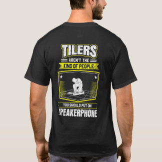 Tile Man Speakerphone Tile Setter Golv Tiler T Shirt