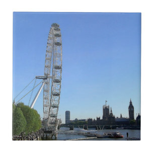 Tile med London Öga Ferris Wheel Kakelplatta