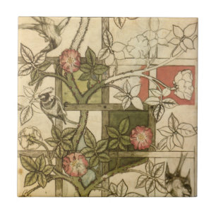 Tile med Trellis-design av William Morris Kakelplatta
