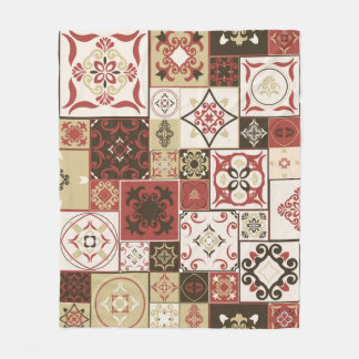 Tile MÖNSTER från Marsala-brunbeige stil Morocc Fleecefilt