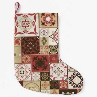 Tile MÖNSTER från Marsala-brunbeige stil Morocc Liten Julstrumpa