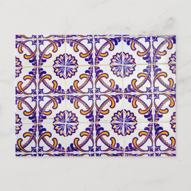 Tile mönster nära-up, Portugal Vykort (Framsida)