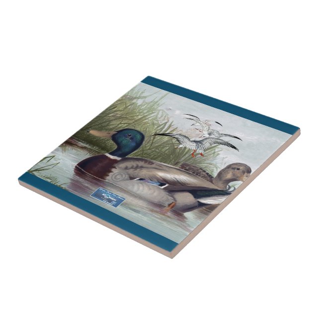 Tile Mörk-Teal(Anka Pond) RFPMDesigns ©️ 2024 Kakelplatta (Sidan)