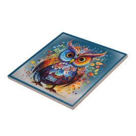 Tile Mörk-Teal(Fall Uggla) RFPMDesigns ©️ 2024 Kakelplatta