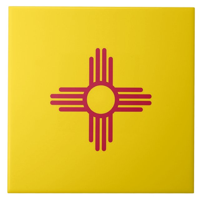 Tile new mexico Statlig flagga Kakelplatta (Framsidan)