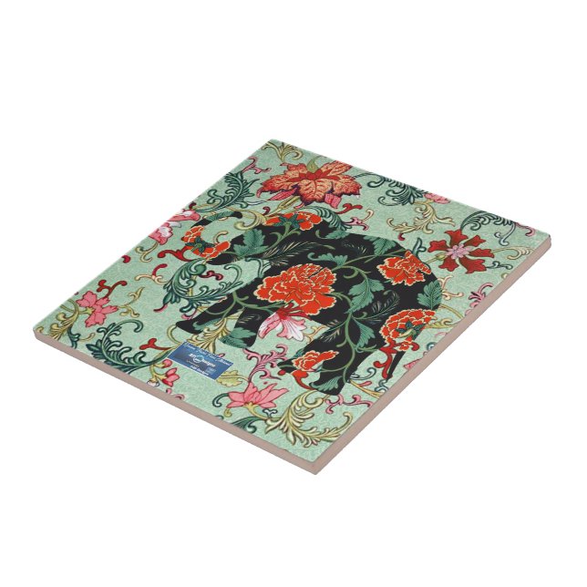 Tile Sage (Blommar Elephant) RFPMDesigns ©️ 2024 Kakelplatta (Sidan)