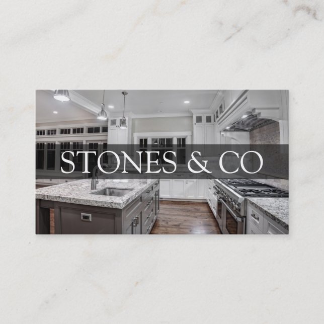 Tile Stone Granite Marble Construction Business Visitkort (Framsida)