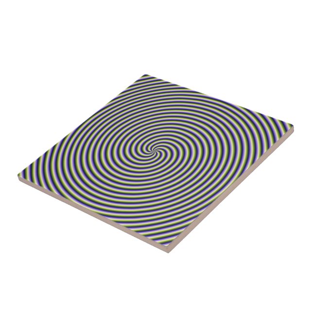 Tile Swirl i Grönt Blue and Violet Kakelplatta (Sidan)