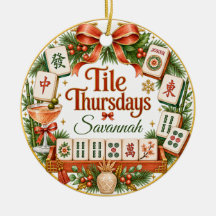 Tile Thursdays Mahjong-ornament Mahjongklubbpresen