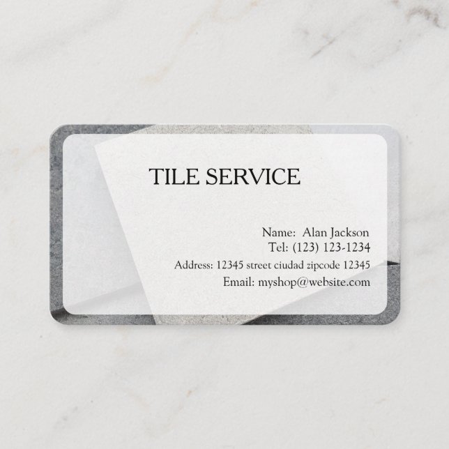 TILE TJÄNSTER Redigerbar visitkort (Framsida)