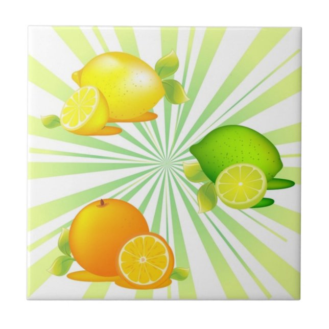 Tile Trivet-Citrus Kakelplatta (Framsidan)