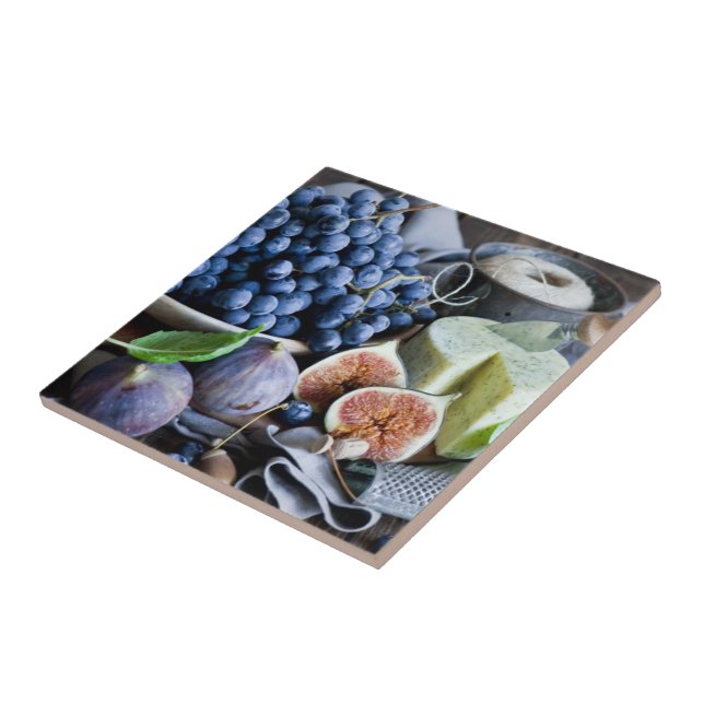 Tile Trivet-Fruit & Cheese Kakelplatta (Sidan)