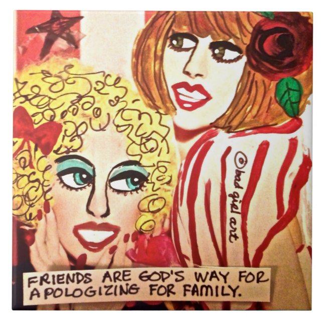 Tile-trivet-väggkonst Kakelplatta (Framsidan)