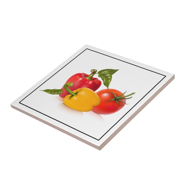 Tile Trivet-Vegetables Kakelplatta (Sidan)