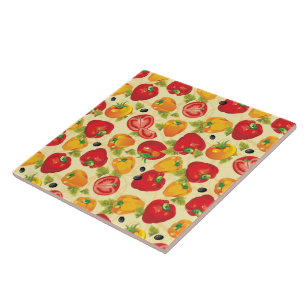 Tile Trivet-Vegetables Kakelplatta
