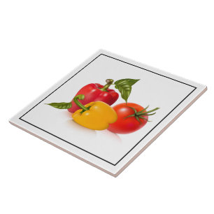Tile Trivet-Vegetables Kakelplatta