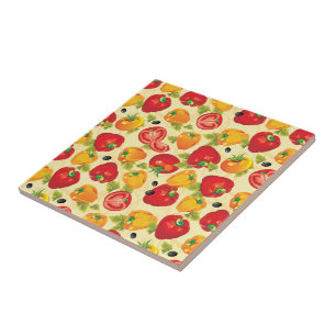 Tile Trivet-Vegetables Kakelplatta