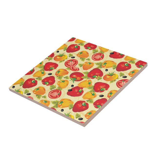 Tile Trivet-Vegetables Kakelplatta (Sidan)