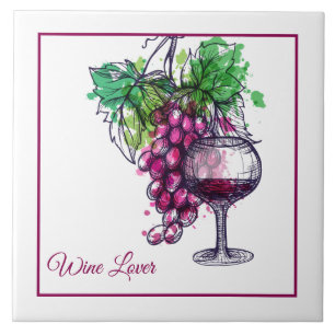 Tile Trivet-Vin Älskare Kakelplatta
