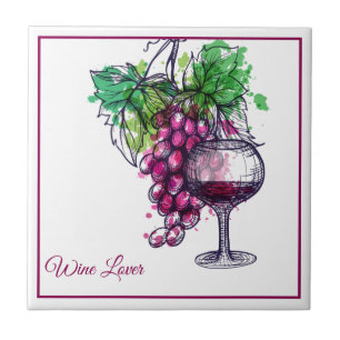 Tile Trivet-Vin Älskare Kakelplatta