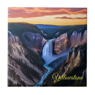 Tile Trivet-Yellowstone Falls Kakelplatta