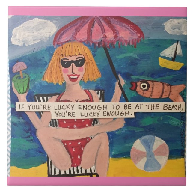 Tile/underlägg/trivet keramiskt plattor kakelplatta (Framsidan)