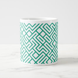 Tiled Lines Generative (Emerald Line) Unique Jumbo Mugg