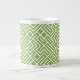 Tiled Lines Generative (Greenery Fill) Unique Jumbo Mugg