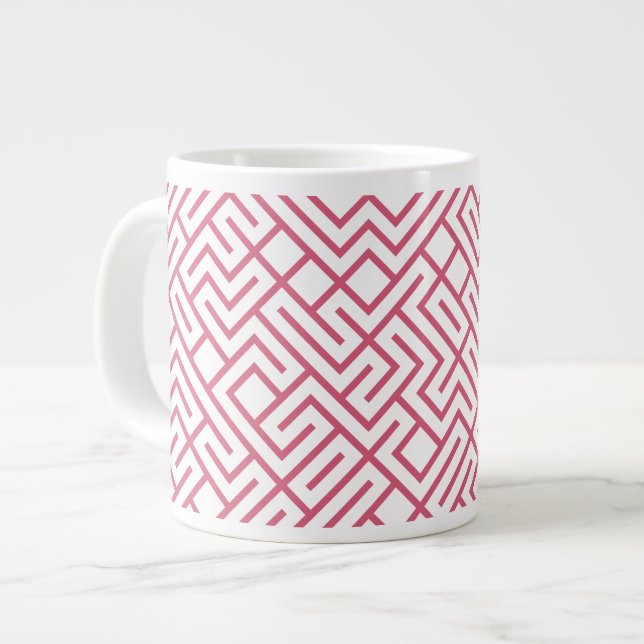 Tiled Lines Generative (Honeysuckle Line) Unique Jumbo Mugg (Framsida vänster)
