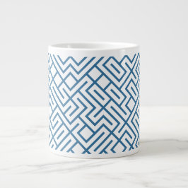 Tiled Lines Generative (Light Blue Fill) Unique Jumbo Mugg