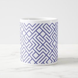 Tiled Lines Generative (Periwinkle Lines) Unique Jumbo Mugg