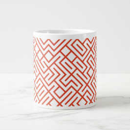Tiled Lines Generative (Tangerine Line) Unique Jumbo Mugg