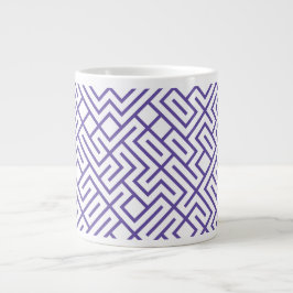 Tiled Lines Generative (Violet Lines) Unique Jumbo Mugg