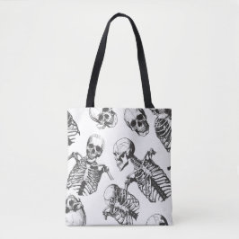 Tiled Skeleton Mönster Tygkasse