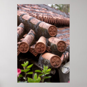 Tiled Tak i Okinawan House Poster