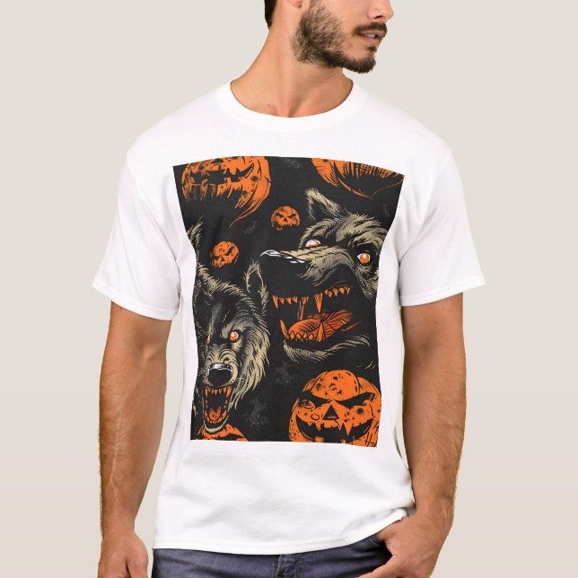 Tiled Werevarv Mönster T Shirt (Framsida)