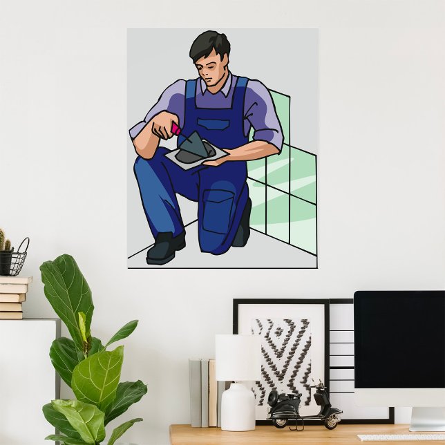Tiler i arbete poster (Skapare uppladdad)