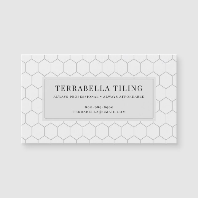 Tiling Flooring Hexagon Tile Mönster Magnetic Card (Framsida)