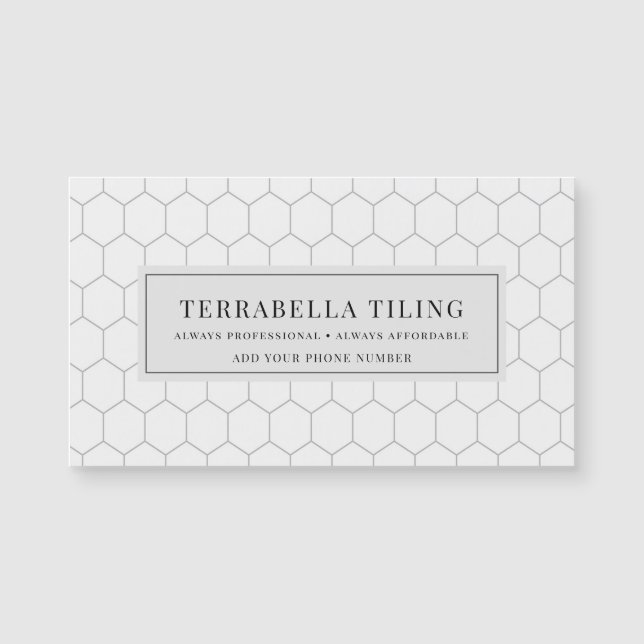 Tiling Flooring Hexagon Tile Mönster Magnetic Card (Framsida)