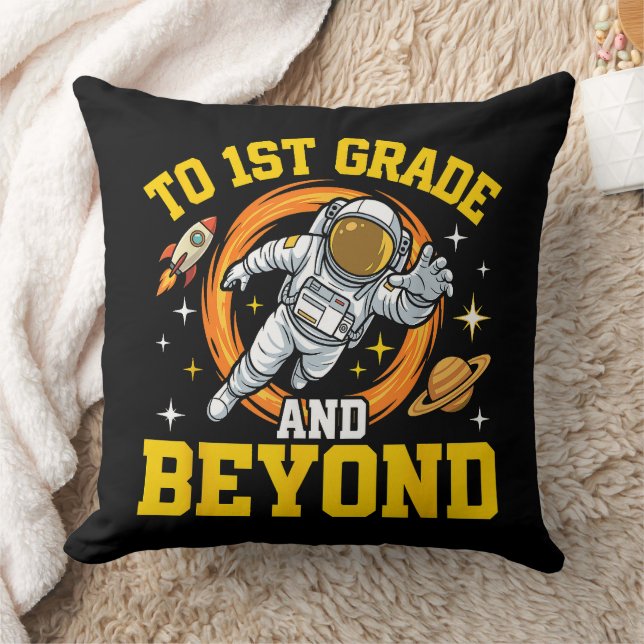 till 1:a klass och vidare Astronautstudent Kudde (Filt)