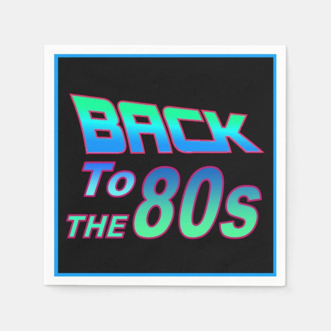 Till 1 Cocktail Napkin på 80-talet Pappersservett (Framsidan)