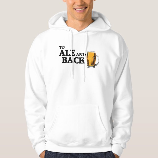 Till Ale och Back - Öl Älskare-offert Hoodie (Framsida)