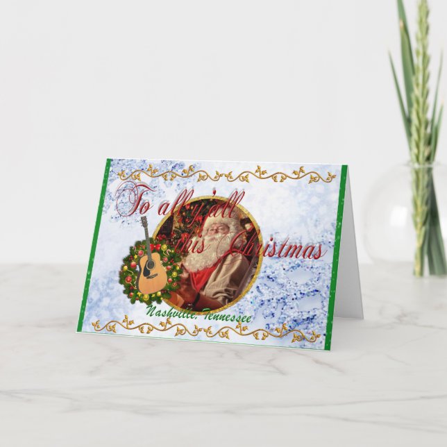 Till alla dig som är denna jul från Nashville Helgkort (Framsida)