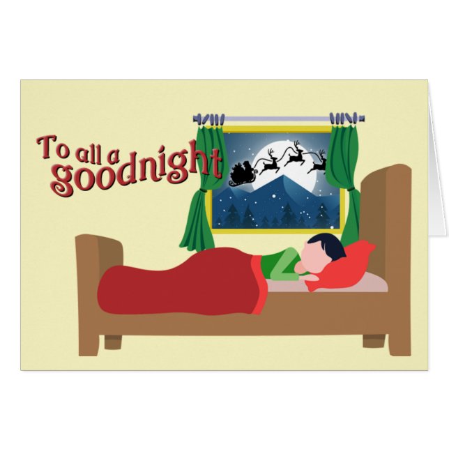 "Till alla ett Goodnight-gästkort" OBS Kort (Framsidan Horizontal)