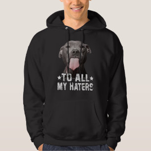 Till alla mina Haters-funny Pitbull Hund älskare Hoodie