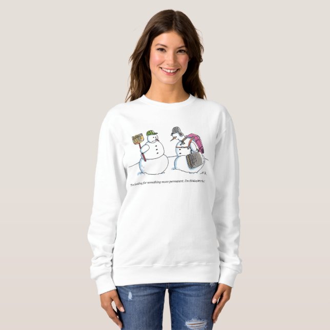 Till Antarktis kvinnor vit sweatshirt T Shirt (Hel framsida)